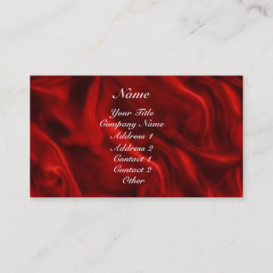 Tarjeta De Visita Sedoso rojo
