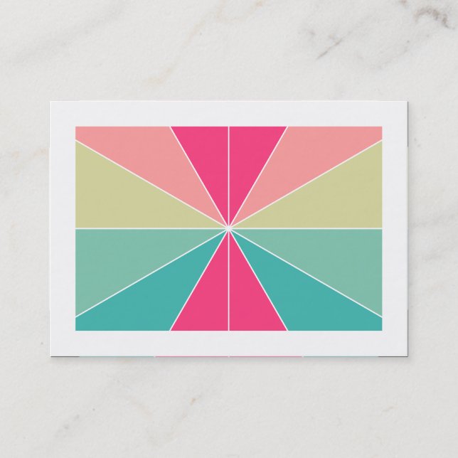 Tarjeta De Visita Segmentos de color 01 (bordeados) (Anverso)