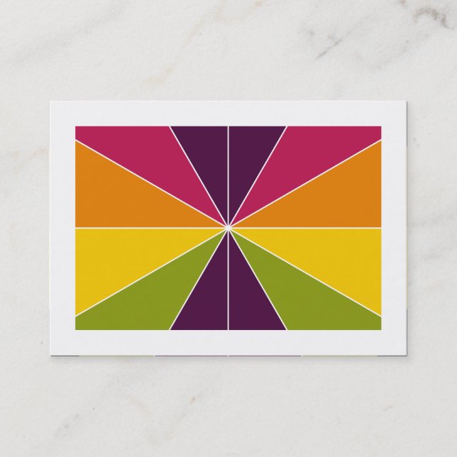 Tarjeta De Visita Segmentos de color 02 (bordeados) (Anverso)