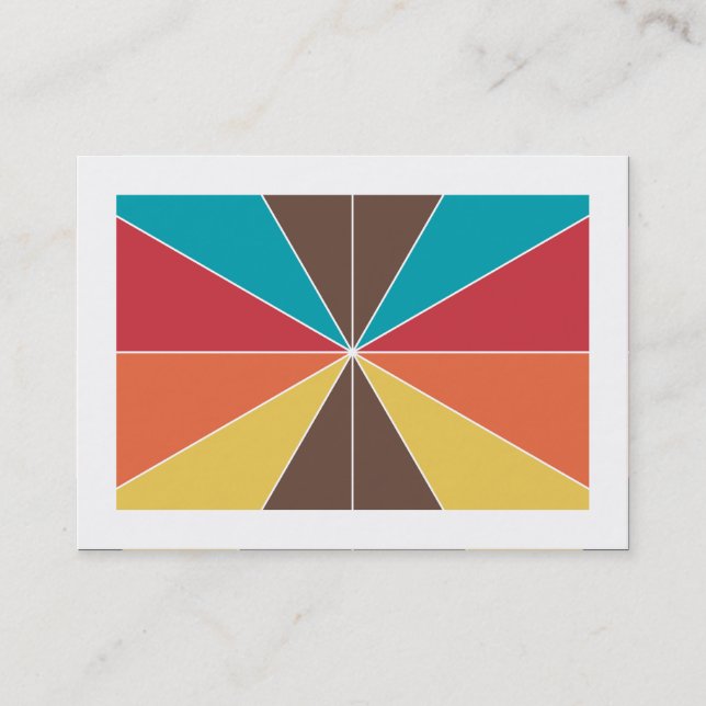 Tarjeta De Visita Segmentos de color 05 (bordeados) (Anverso)