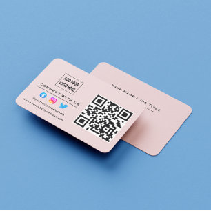 Tarjeta De Visita Seguir La Búsqueda Para Conectarse Con El Código Q