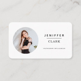 Tarjeta De Visita seguirme a los medios sociales minimalistas de In