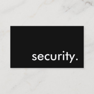 Tarjeta De Visita seguridad.