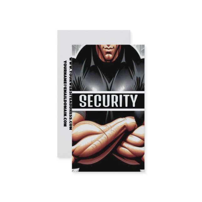 Tarjeta De Visita Seguridad con músculos grandes (Anverso/Reverso In Situ)