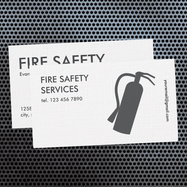 Tarjeta De Visita Seguridad contra incendios (Fire Safety)