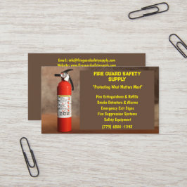 Tarjeta De Visita Seguridad contra incendios de extinguidores de inc