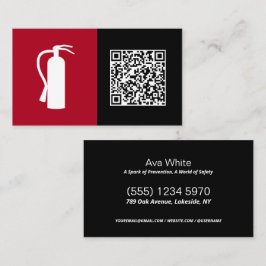 Tarjeta De Visita Seguridad contra incendios QR