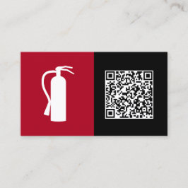 Tarjeta De Visita Seguridad contra incendios QR