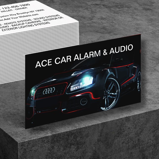 Tarjeta De Visita Seguridad Del Coche Y Sistemas De Sonido (Subido por el creador)