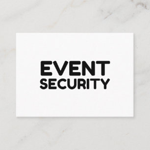TARJETA DE VISITA SEGURIDAD DEL EVENTO
