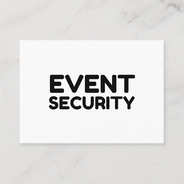 TARJETA DE VISITA SEGURIDAD DEL EVENTO (Anverso)