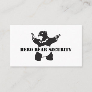 Tarjeta De Visita Seguridad del oso del héroe