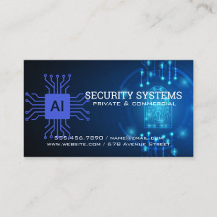 Tarjeta De Visita Seguridad digital de IA   Agencia de protección
