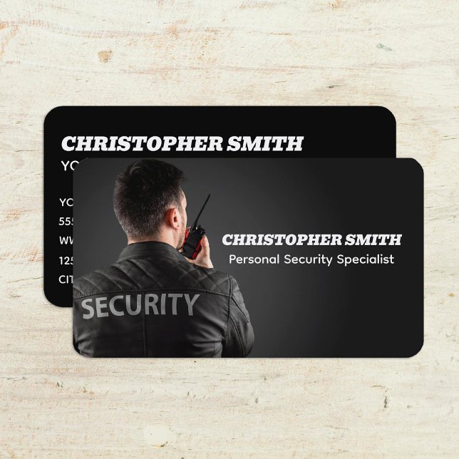 Tarjeta De Visita Seguridad personal (Personal Security Business-Cards)
