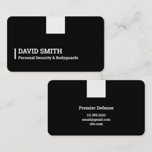 Tarjeta De Visita Seguridad personal del guardaespaldas
