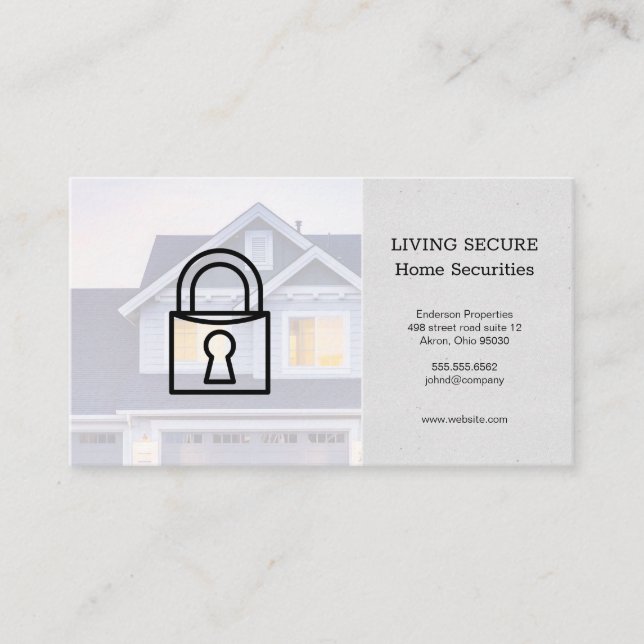Tarjeta De Visita Seguridad residencial (Anverso)