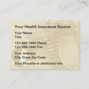 Tarjeta De Visita Seguro de Salud Formato Grande