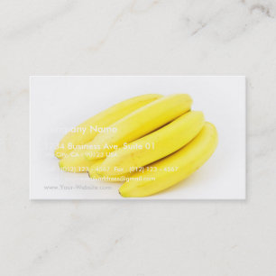 Tarjeta De Visita Seis plátanos amarillos