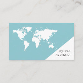 Tarjeta De Visita SELECCIÓN mínima del mapa del mundo U TODOS LOS