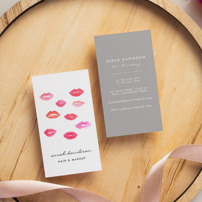 Tarjeta De Visita Sellado con un beso | Artista de maquillaje vertic (Subido por el creador)