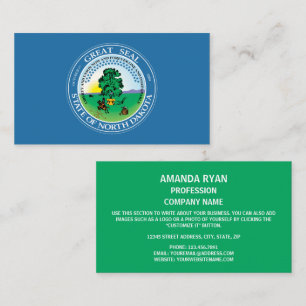 Tarjeta De Visita Sello de Dakotan del Norte, foca de Dakota del Nor