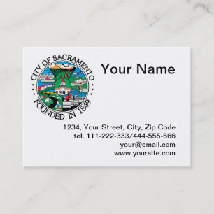 Tarjeta De Visita Sello de la ciudad de Sacramento