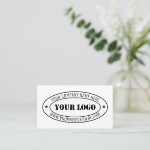 Tarjeta De Visita Sello de la empresa con logotipo comercial de pers