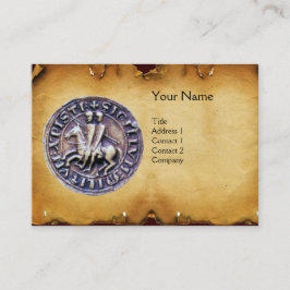 TARJETA DE VISITA SELLO DE LA PLANTILLA DE KNIGHTS