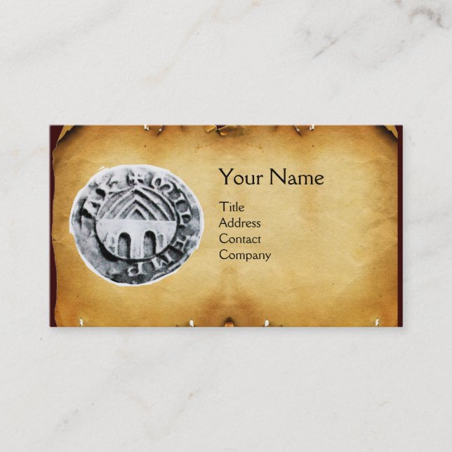 TARJETA DE VISITA SELLO DE LA PLANTILLA DE KNIGHTS (Anverso)