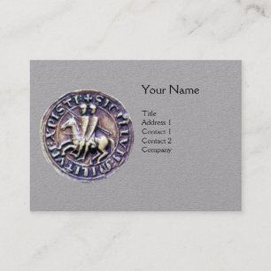Tarjeta De Visita SELLO DE LA PLANTILLA DE KNIGHTS MONOGRAM Papel gr