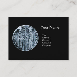Tarjeta De Visita SELLO DE LA PLANTILLA DE KNIGHTS MONOGRAM Pearl