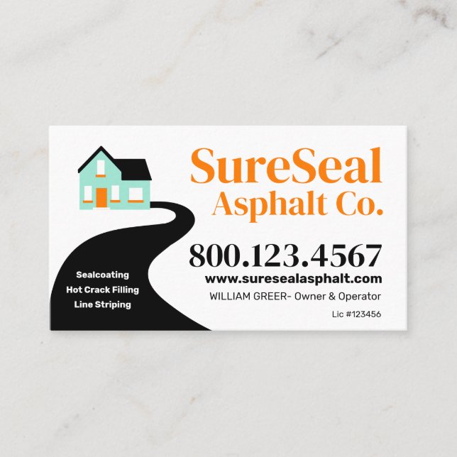 Tarjeta De Visita Sello de la vía conductora - Reparación y mantenim (Anverso)