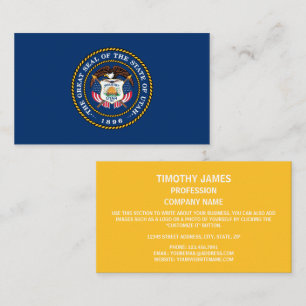 Tarjeta De Visita Sello de Utahn, foco de Utah