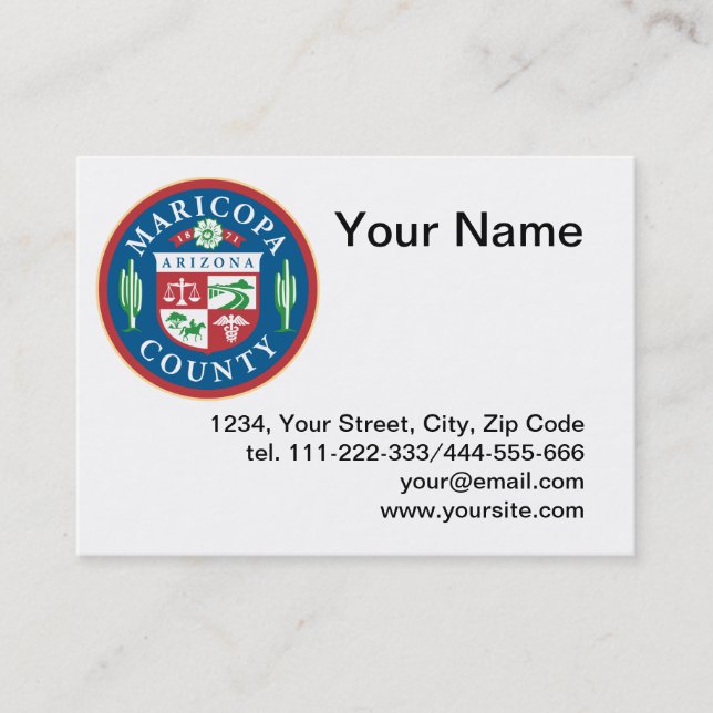 Tarjeta De Visita Selva del Condado de Maricopa (Anverso)
