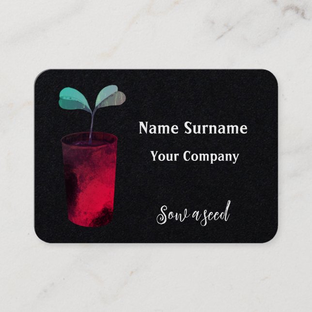 Tarjeta De Visita Sembrar una semilla (Anverso)