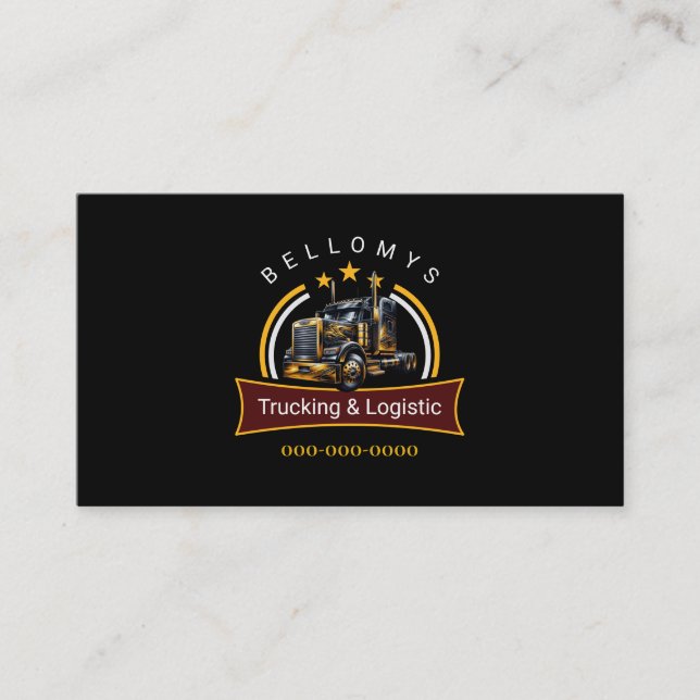 Tarjeta De Visita Semi Truck (Anverso)