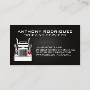 Tarjeta De Visita Semi Truck Big Rig   Transporte