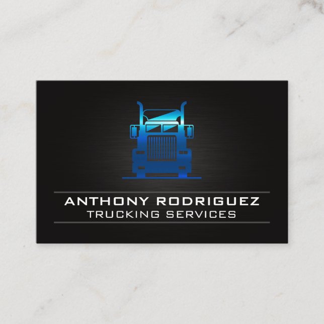 Tarjeta De Visita Semi Truck | Controlador de transporte | Logística (Anverso)
