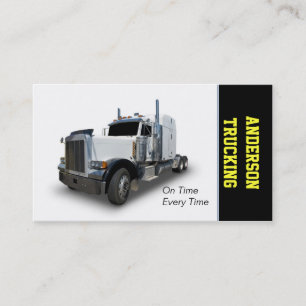 Tarjeta De Visita Semi Truck Delivery Company