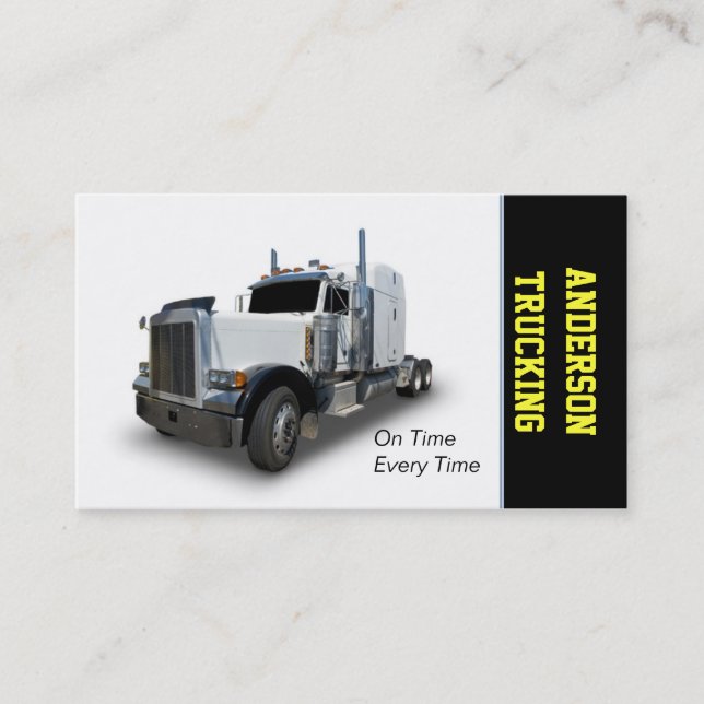 Tarjeta De Visita Semi Truck Delivery Company (Anverso)