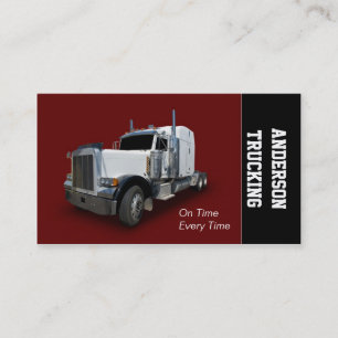 Tarjeta De Visita Semi Truck Delivery Company