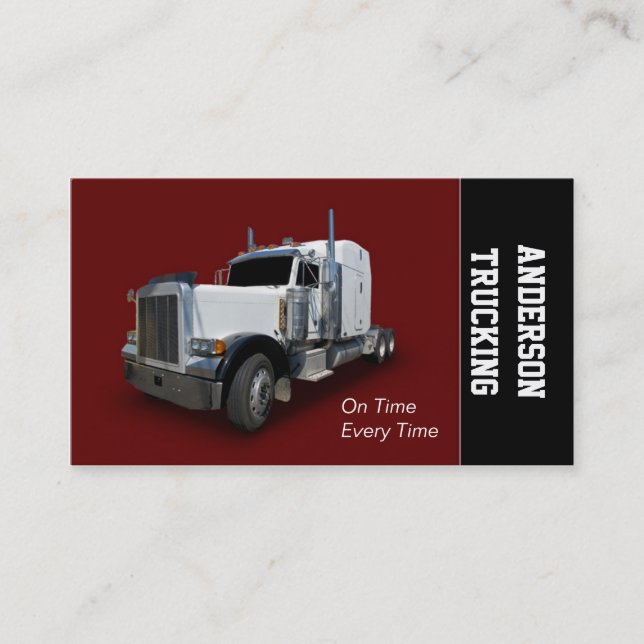 Tarjeta De Visita Semi Truck Delivery Company (Anverso)
