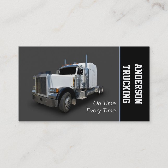 Tarjeta De Visita Semi Truck Delivery Company (Anverso)
