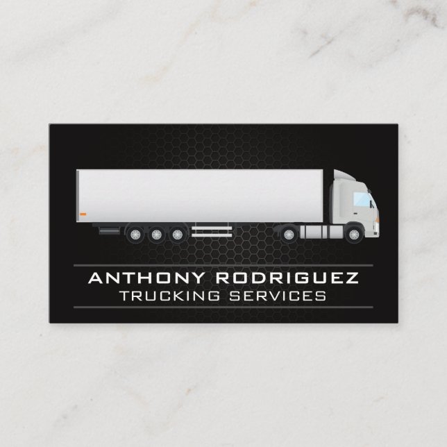 Tarjeta De Visita Semi Truck | Entregas de transporte (Anverso)