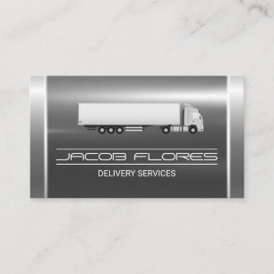 Tarjeta De Visita Semi Truck   Industrias de aluminio metálico