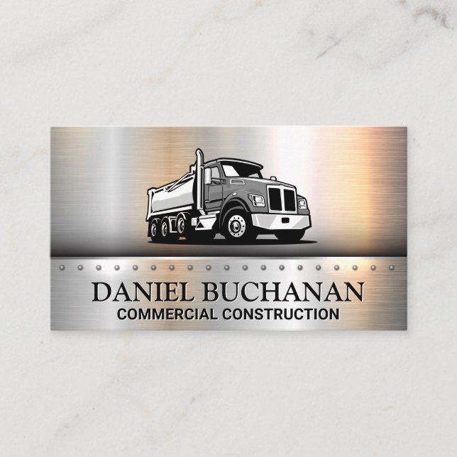 Tarjeta De Visita Semi Truck Logo | Commercial Driver (Anverso)
