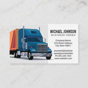 Tarjeta De Visita Semi Truck   Transporte