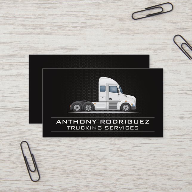 Tarjeta De Visita Semi Truck | Transporte (Anverso/Reverso In Situ)