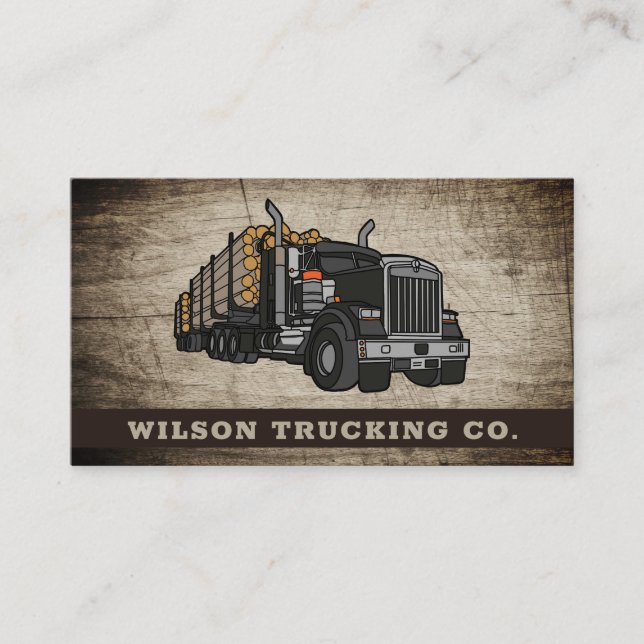 Tarjeta De Visita Semi Trucking Trucking Trucking Freight (Anverso)