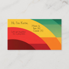 Tarjeta De Visita Semicírculos en colores vivos